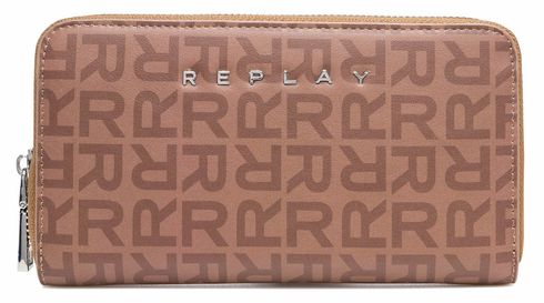 REPLAY Zip Around Wallet Dirty Pale Beige