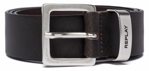 REPLAY Leather Belt W90 Black Brown