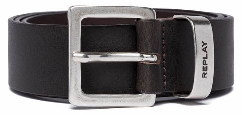 REPLAY Leather Belt W85 Black Brown