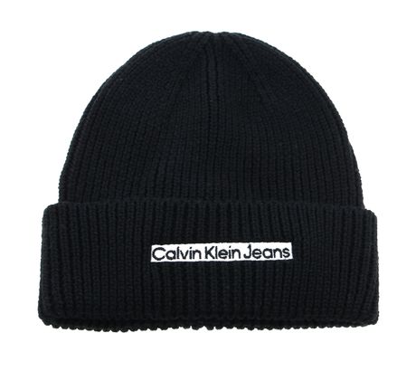 Calvin Klein CKJ Institutional Patch Beanie Black