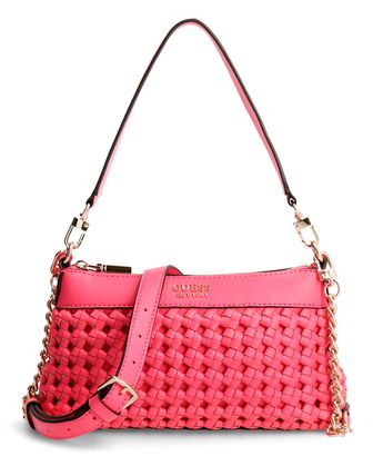 GUESS Sicilia Top Zip Shoulder Bag Bright Pink