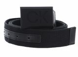 Calvin Klein Casual Plaque Webbing Belt W130 CK Black