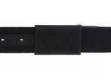 Calvin Klein Casual Plaque Webbing Belt W130 CK Black