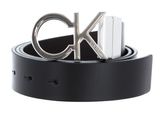 Calvin Klein Logo Rev CK Metal Belt 35MM W105 Black / Dark Brown