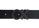 Calvin Klein Logo Rev CK Metal Inlay 35MM W115 Black Smooth / Black Textured
