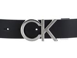 Calvin Klein Logo Rev CK Metal Belt 35MM W85 Black / Dark Brown Calvin Klein Logo Rev CK Metal Belt 35MM W85 Black / Dark Brown