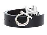 Calvin Klein Logo Rev CK Metal Belt 35MM W95 Black / Dark Brown Calvin Klein Logo Rev CK Metal Belt 35MM W95 Black / Dark Brown
