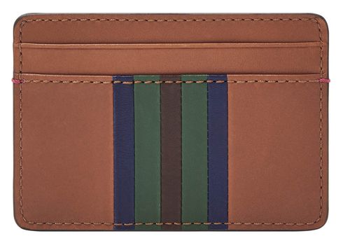 FOSSIL Bronson Card Case Colorful Stripes