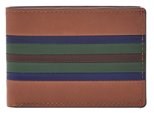 FOSSIL Bronson FPW Bifold Wallet Colorful Stripes