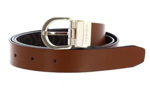 Calvin Klein CK Must RD Buckle REV 2.5 Belt Cognac / Brown Mono