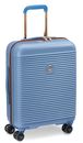 DELSEY PARIS Meteor 2.0 (Freestyle) 4 Double Rolls Cabin Trolley Slim Line 55 Sky Blue
