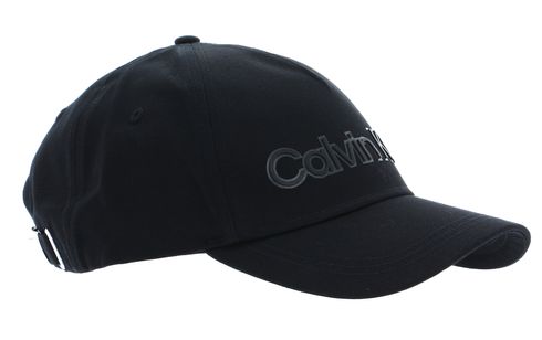 Calvin Klein Leather Lettering BB Cap CK Black