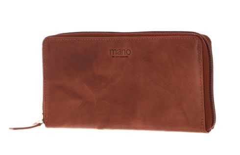 mano Donna Aurona Continental Wallet Cognac