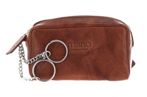 mano Donna Aurona Zip Key Case Cognac