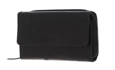 mano Donna Aurona Wallet with Zip Black