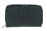 mano Donna Giulia Wallet with Long Zip Petrol