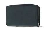 mano Donna Giulia Wallet with Long Zip Petrol