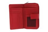 mano Donna Giulia Wallet with Long Zip Red