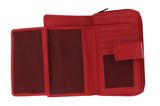 mano Donna Giulia Wallet with Long Zip Red