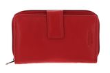 mano Donna Giulia Wallet with Long Zip Red