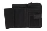 mano Donna Giulia Wallet with Long Zip Black