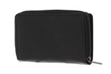 mano Donna Giulia Wallet with Long Zip Black