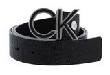Calvin Klein Logo Adj CK Metal Inlay 35MM W90 CK Black - shortenable
