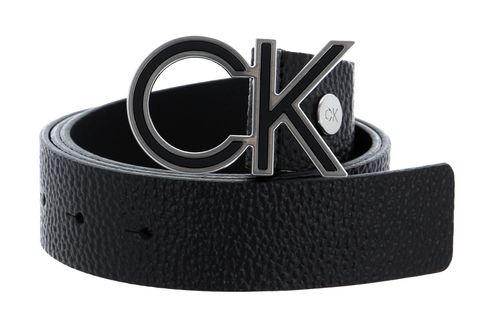 Calvin Klein Logo Adj CK Metal Inlay 35MM W115 CK Black - kürzbar