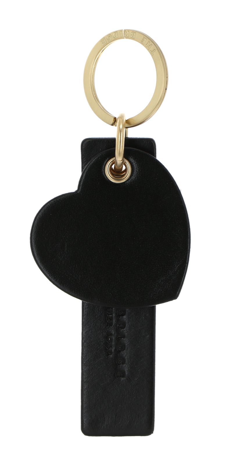 JW Anderson Heart-Shaped Leather Keyring - Black