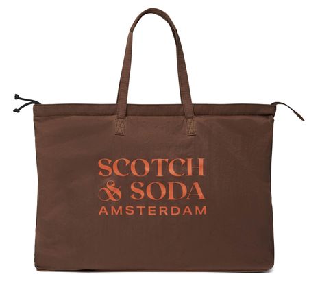 SCOTCH & SODA Foldable Tote Bag Brown