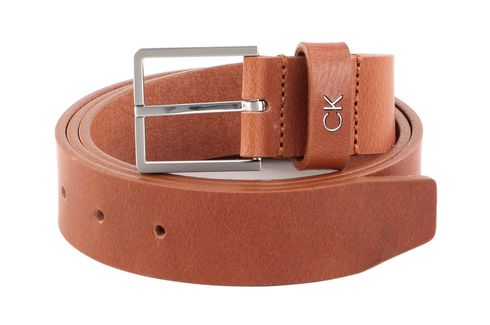 Calvin Klein Formal Leather Belt 3.5CM W85 Cognac