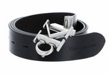 Calvin Klein CKJ Monogram Round Mono Plaque Belt W90 Black / Bitter Brown Calvin Klein CKJ Monogram Round Mono Plaque Belt W90 Black / Bitter Brown