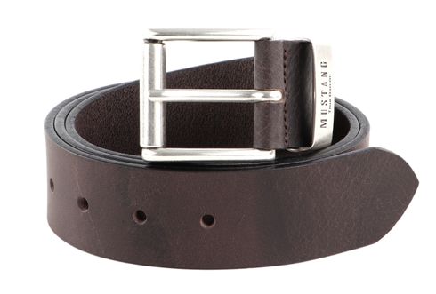MUSTANG Leather Belt 40mm W105 Darkbrown - shortenable