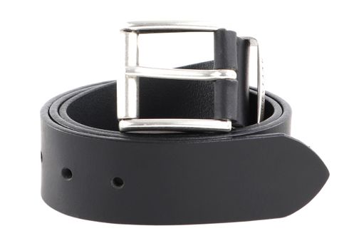 MUSTANG Leather Belt 40mm W100 Black - kürzbar