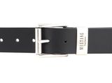 MUSTANG Leather Belt 40mm W125 Black - shortenable
