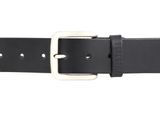 MUSTANG Leather Belt 40mm W130 Black - shortenable
