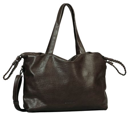 TOM TAILOR Liza Zip Shopper L Dark Brown