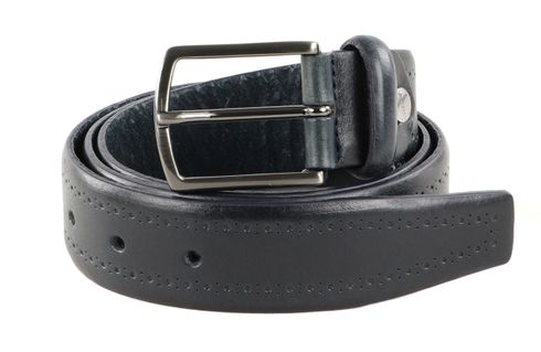 Vanzetti Leather Belt W100 Marine - kürzbar