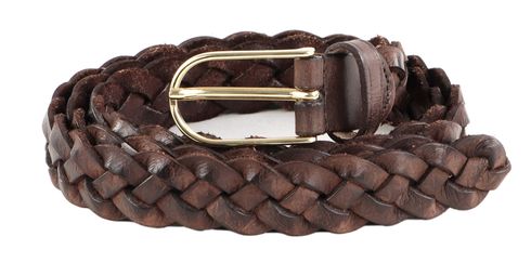 Vanzetti Braided Women's Belt W85 Darkbrown