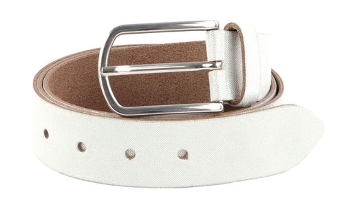 Vanzetti Glitter Radiance 35mm Metallic Belt W105 White Silver