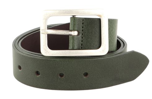 Vanzetti Neon Booster 35mm Full Leather Belt W100 Olive