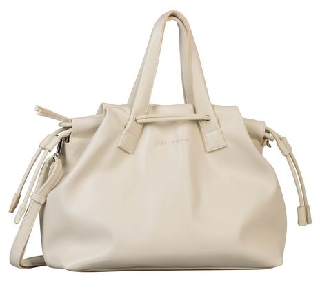 TOM TAILOR Bea Zip Tote Bag L Cream-White