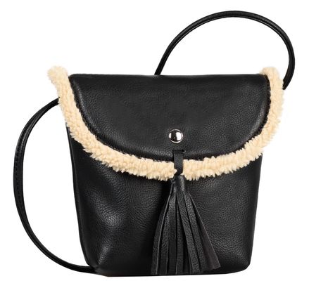 TOM TAILOR Ida Teddy Flap Bag S Black