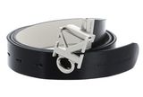 Calvin Klein CKJ Monogram Round Mono Plaque Belt W130 Black / Eggshell Calvin Klein CKJ Monogram Round Mono Plaque Belt W130 Black / Eggshell