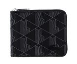 LACOSTE The Blend Compact Zip Wallet S Monogram Noir Gris