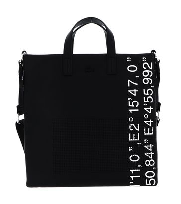 LACOSTE S Shopping Bag Noir Blanc