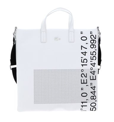 LACOSTE S Shopping Bag Blanc Noir