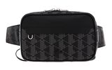 LACOSTE The Blend Body Bag Allover Monogram Noir Gris