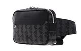 LACOSTE The Blend Body Bag Allover Monogram Noir Gris