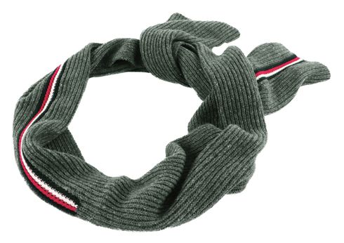 TOMMY HILFIGER Hilfiger Flag Knit Scarf Dark Grey